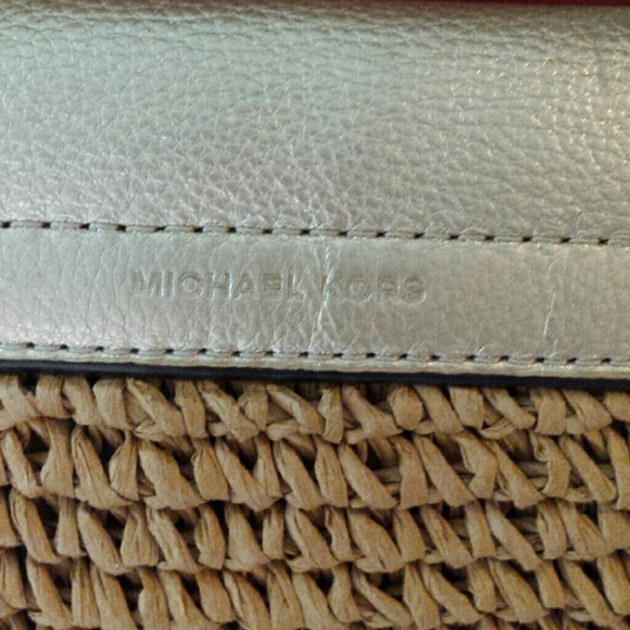REDUCED Michael Kors Woven and Leather Tote - Picture 2 of 3